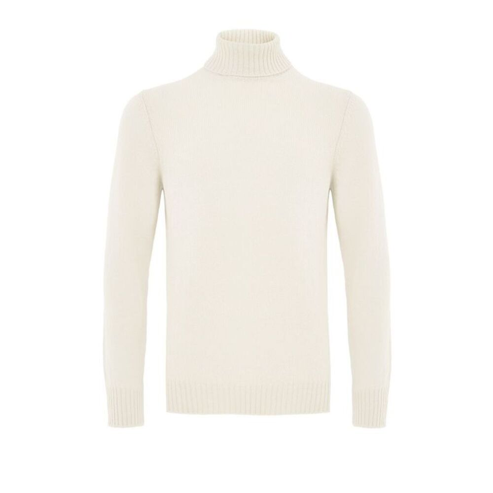 Gran Sasso White Wool Men's Turtleneck